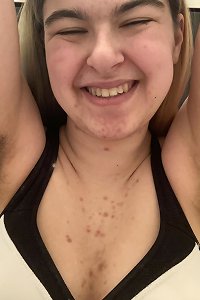 round POV: sensual girl flaunting curves in passionate session